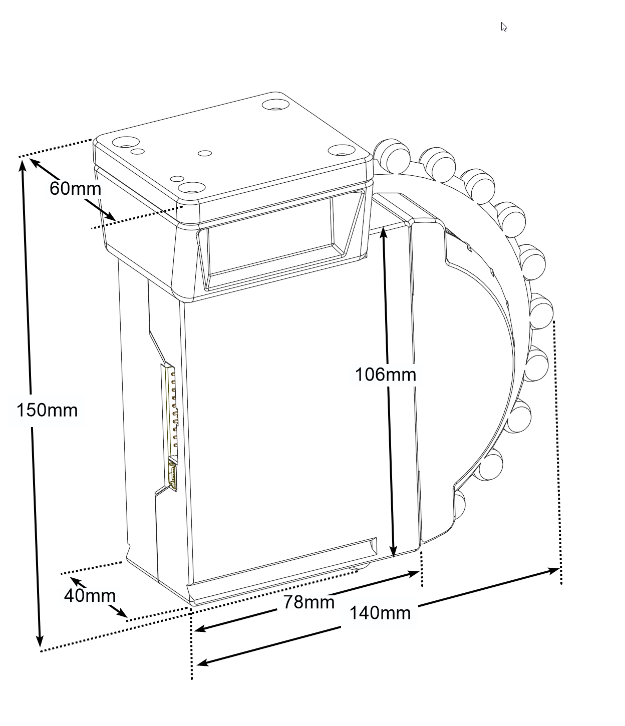 2nd Generation USB Elevator Trim with 4-Encoder Sidecar, Desk Mount, with Trim-Lock