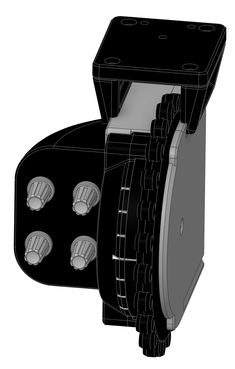 2nd Generation USB Elevator Trim with 4-Encoder Sidecar, Desk Mount, with Trim-Lock