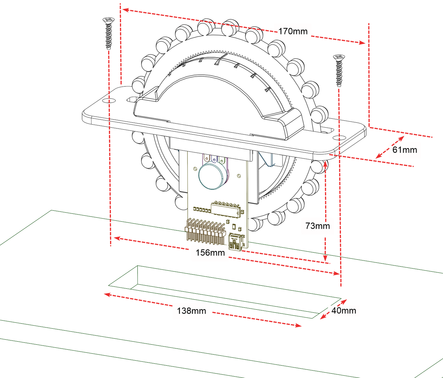 2nd Generation Trim Wheel, Panel mount, with Trim-Lock