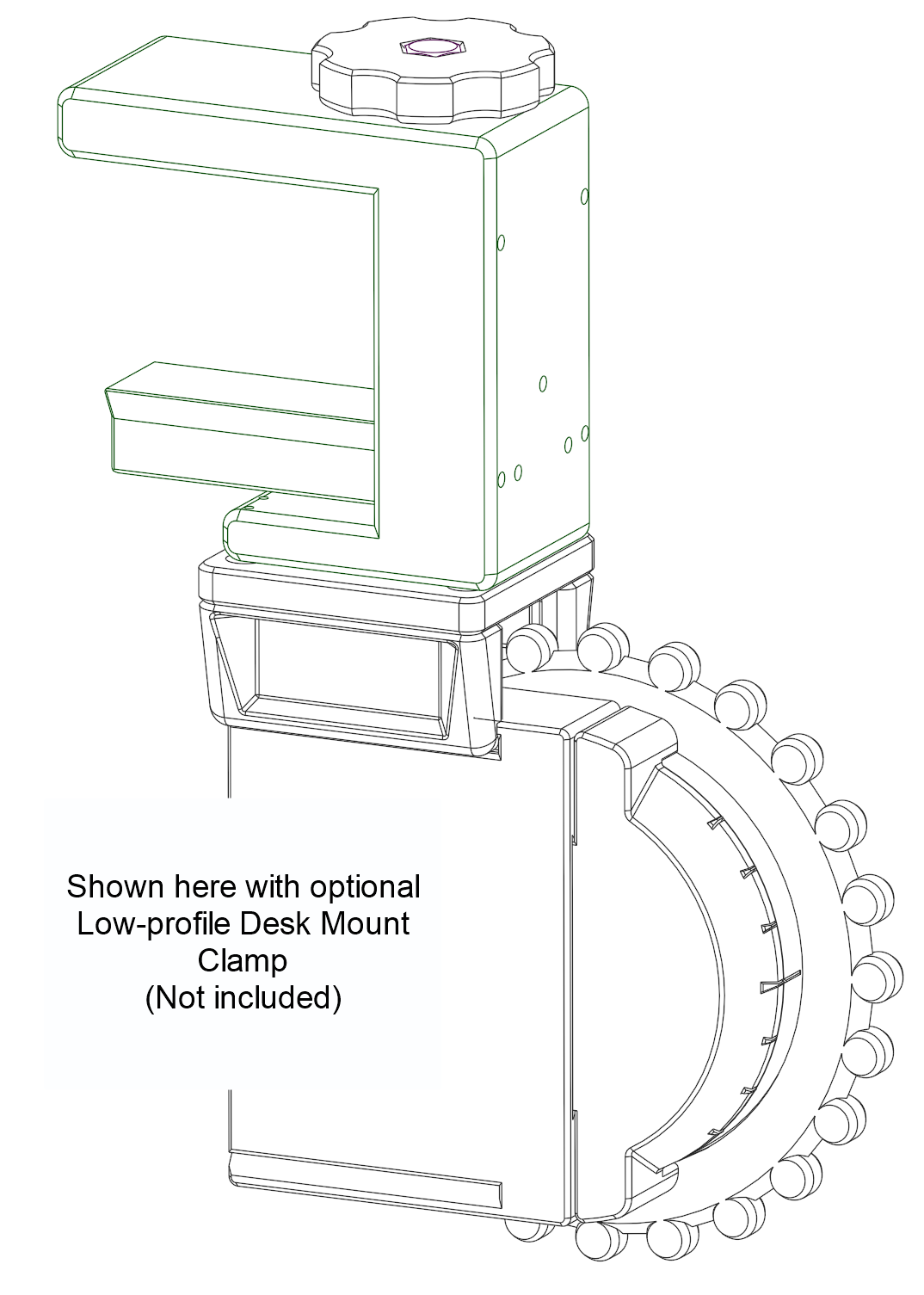 2nd Generation USB Elevator Trim with 4-Encoder Sidecar, Desk Mount, with Trim-Lock
