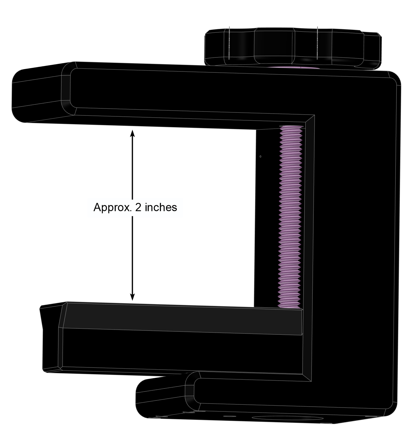 Desk Mount Clamp, Low Profile, General Purpose