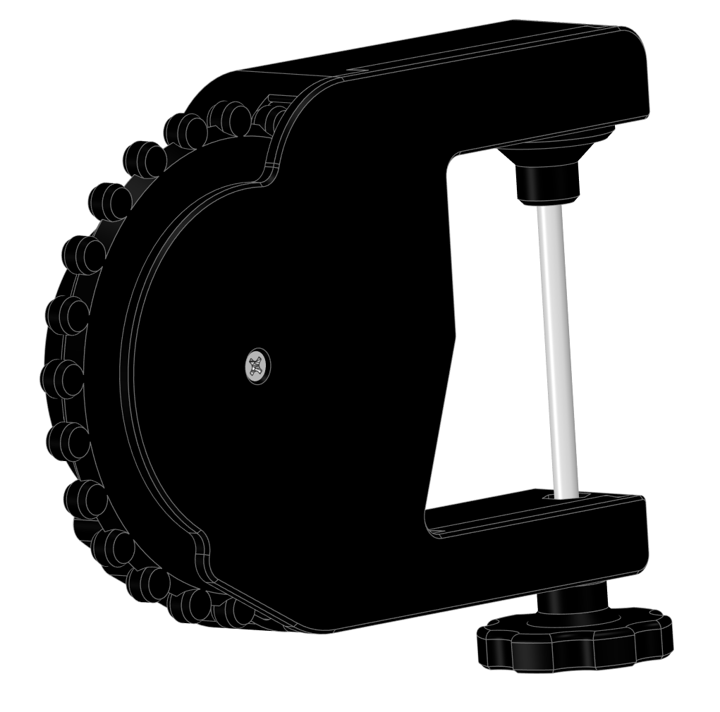 2nd Generation USB Elevator Trim, Large Desk Mount Clamp, with Trim-Lock