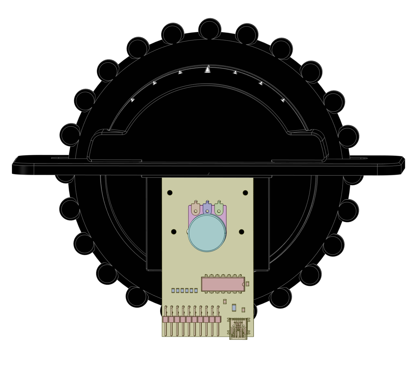 2nd Generation Trim Wheel, Panel mount, with Trim-Lock