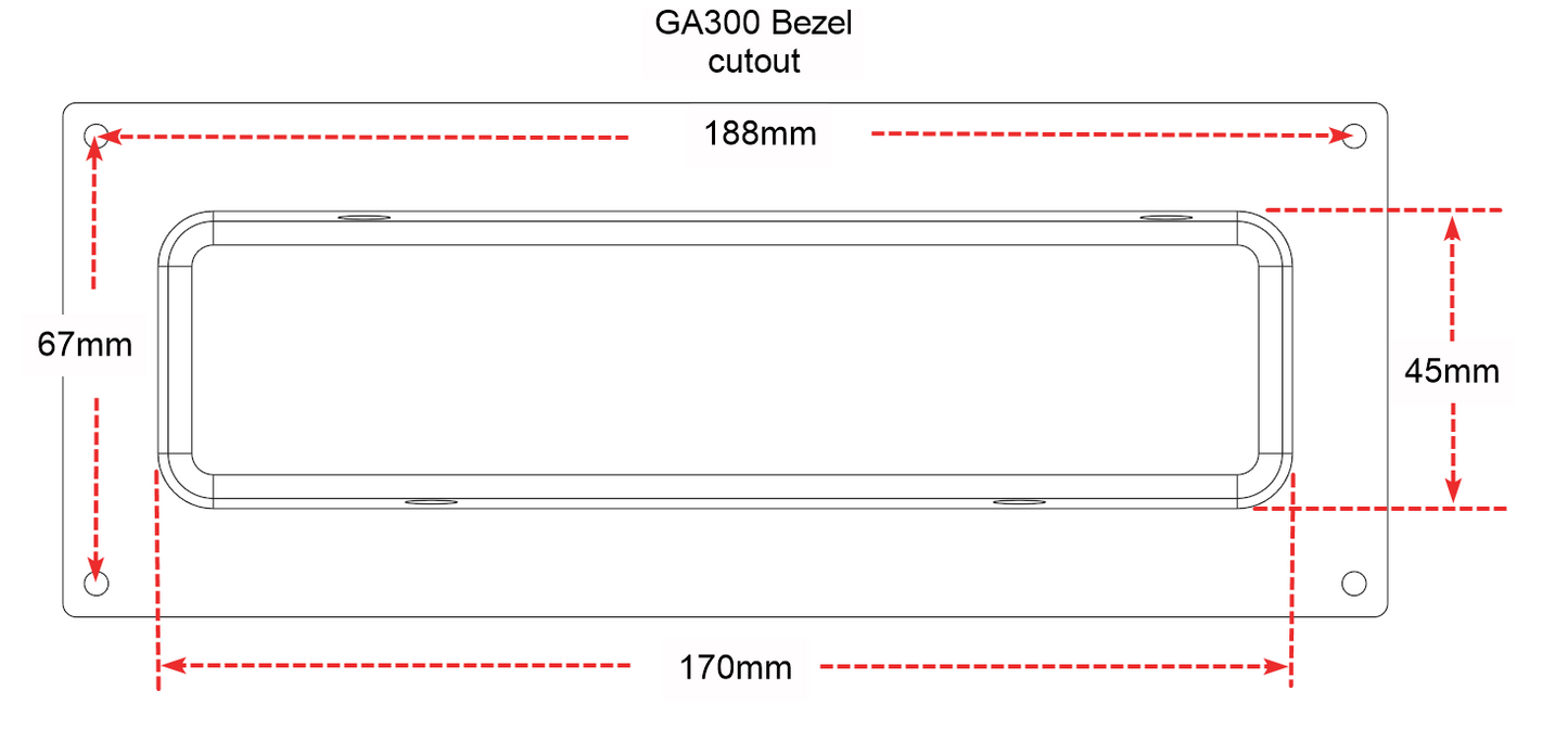 Panel Mount Bezel for GA300 Series Contol Panel