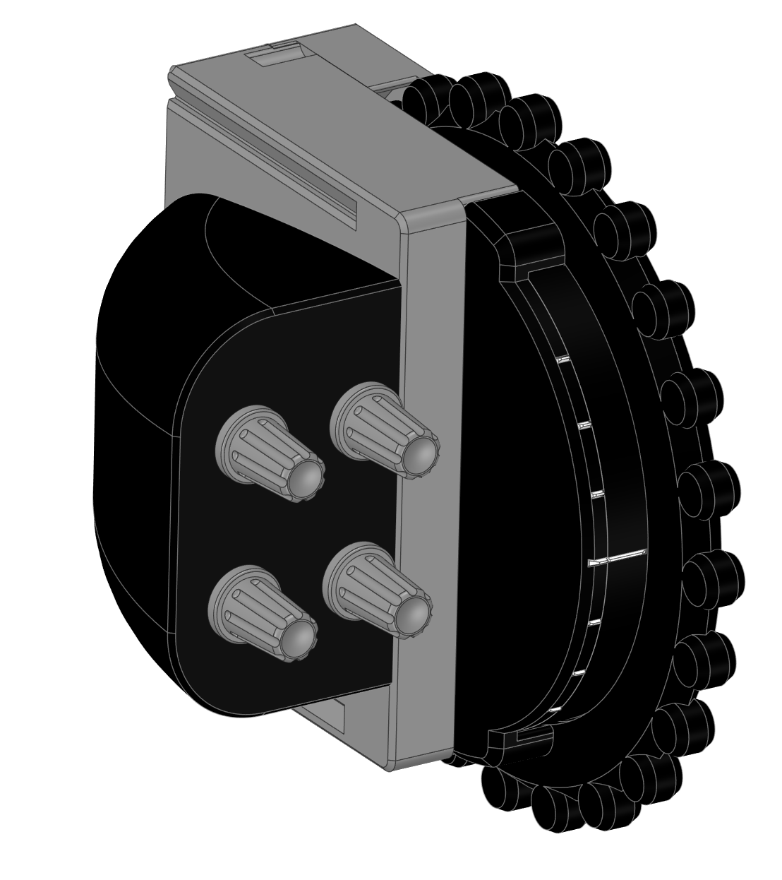 2nd Generation USB Elevator Trim with 4-Encoder Sidecar, Desk Mount, with Trim-Lock