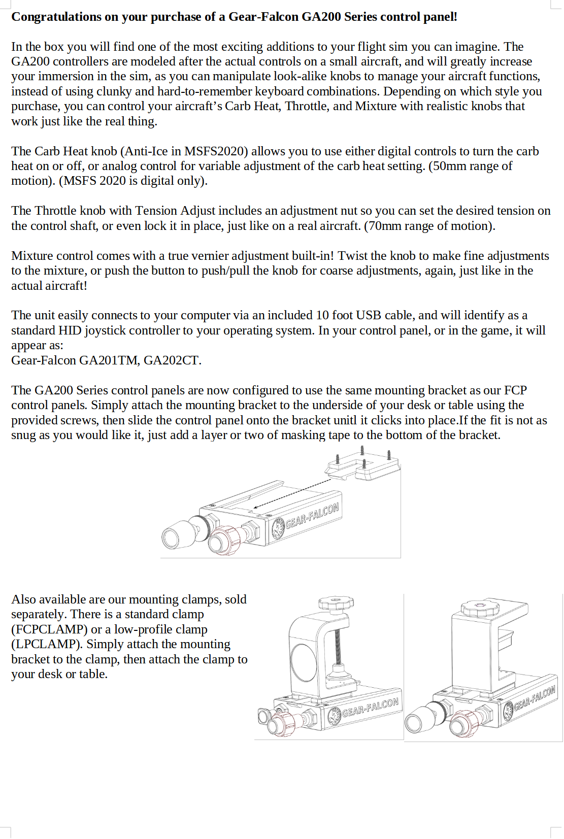General Aviation TPM, GA200 Series