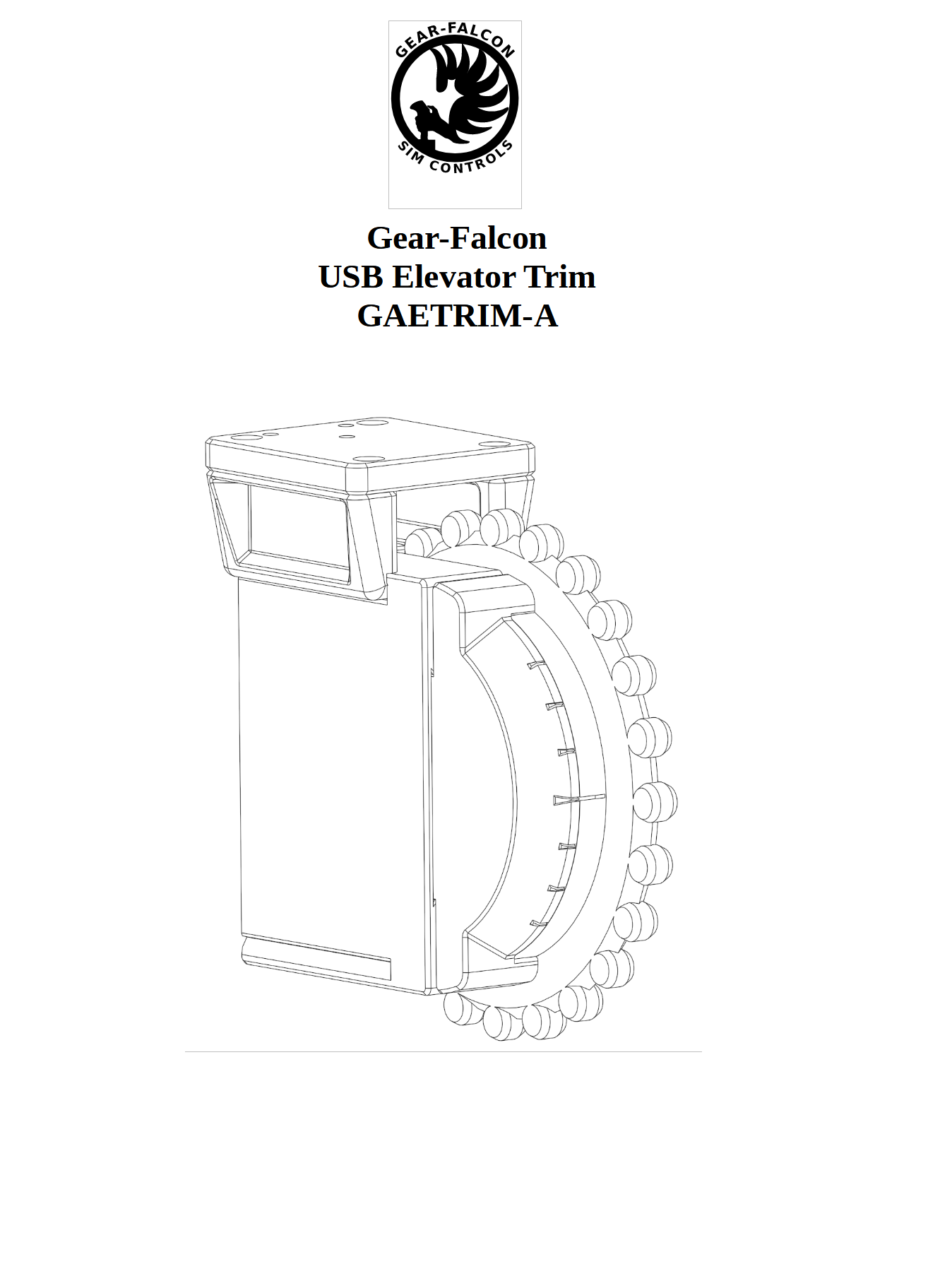 2nd Generation USB Elevator Trim, Analog, Stand-Alone, with Trim-Lock