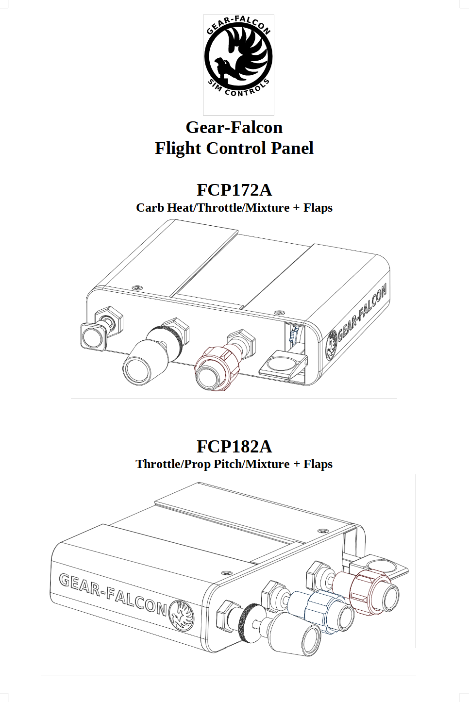 FCP172A HW3 - Cessna-Style CTM control panel with true Vernier adjustment