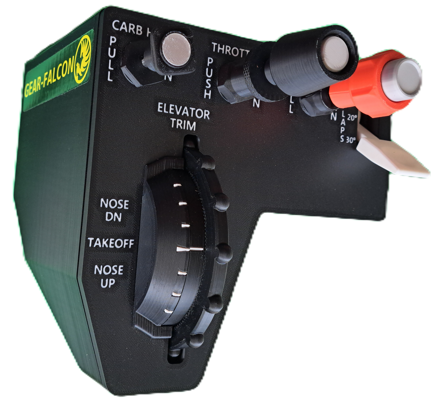 Cessna controls with Carb Heat, Friction Throttle, Vernier Mixture, Flaps, and Elevator Trim *Now includes Deluxe Mounting Bracket and Low Profile Desk Mount Clamp*