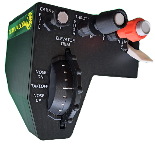 Cessna controls with Carb Heat, Friction Throttle, Vernier Mixture, Flaps, and Elevator Trim *Now includes Deluxe Mounting Bracket and Low Profile Desk Mount Clamp*