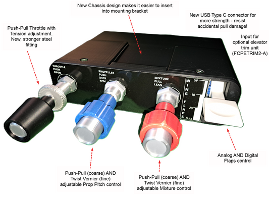 FCP182A HW3 - Cessna-Style TPM control panel with true Vernier adjustment