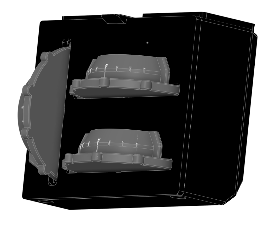 Desk Mount Triple Trim, Analog, with Trim-Lock