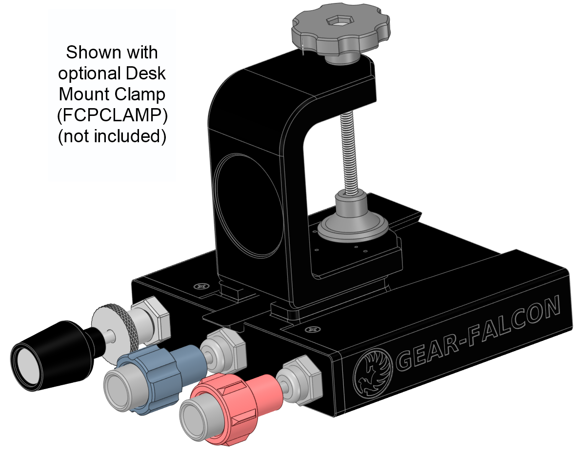 gear falcon General Aviation Flight Sim Controls, GA300 Series - Friction Throttle/Vernier Pitch/Vernier Mixture GA301TPM - Tension adjust Throttle