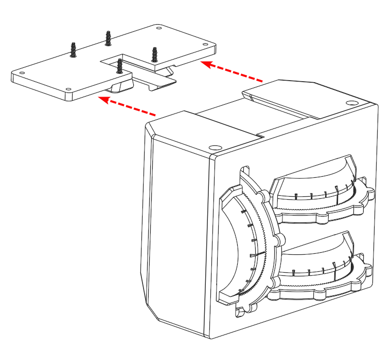 Desk Mount Triple Trim, Analog, with Trim-Lock